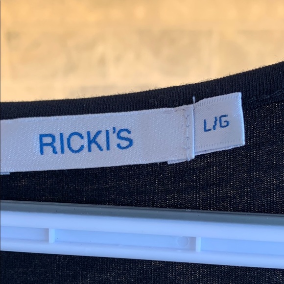 Ricki's Black and grey Ruffled Asymmetrical Tank Top - Picture 2 of 4